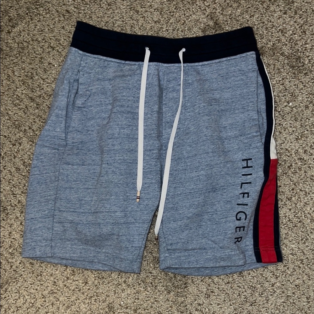 Tommy Hilfiger Red and Blue Athletic Shorts